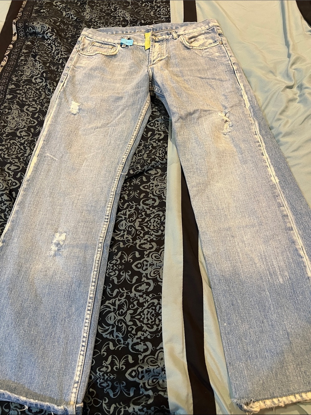 JACK DAWSON Women’s Straight Leg Washed Light Blue Jeans